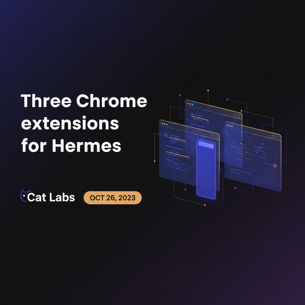 Hermes Agent gets a browser surface: three community Chrome extensions land in 66 days