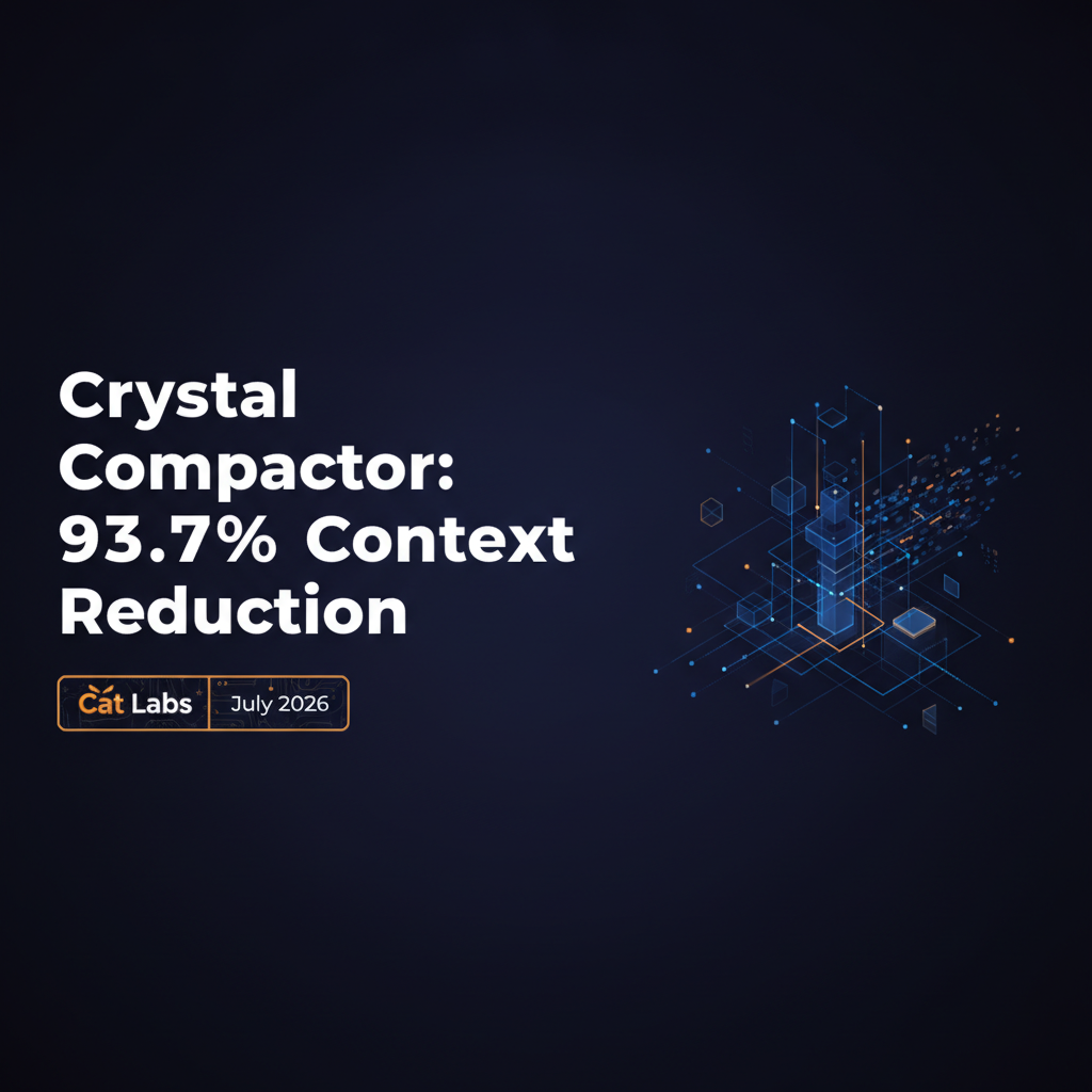 Crystal Compactor: 93.7% Context Reduction Across a 600-Tool-Call Agent Session