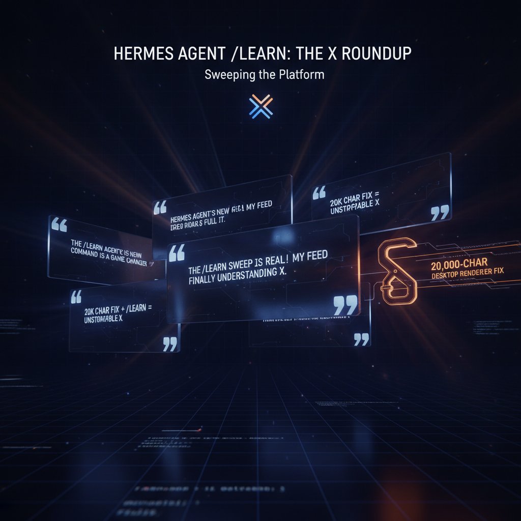 Hermes X Roundup: June 25, 2026 - /learn Hits the Community, 4,288-Impression Walkthrough, Desktop Perf Fix Lands Same Day